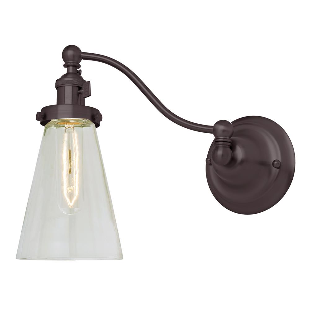 JVI Designs 1253-08 S10 Soho One Light Half Swing Barclay Wall Sconce  in Oil Rubbed Bronze